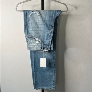 Cello Light Blue Distressed Straight Leg Jeans